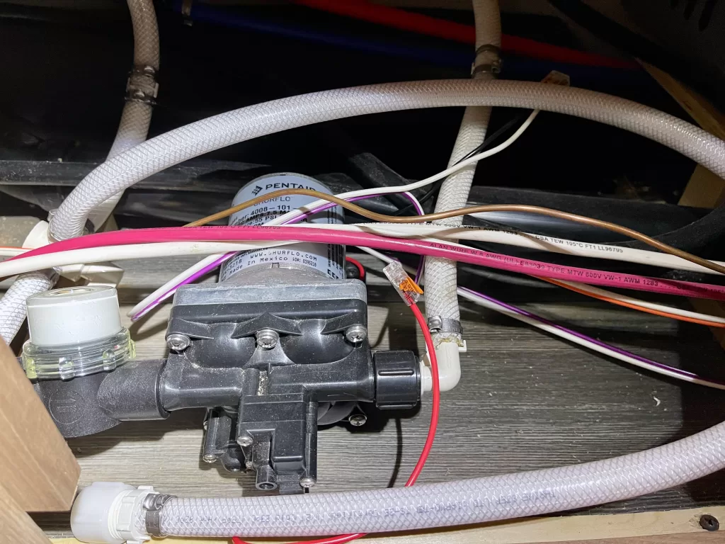 A Shurflo 4008-101-A65 RV Water Pump